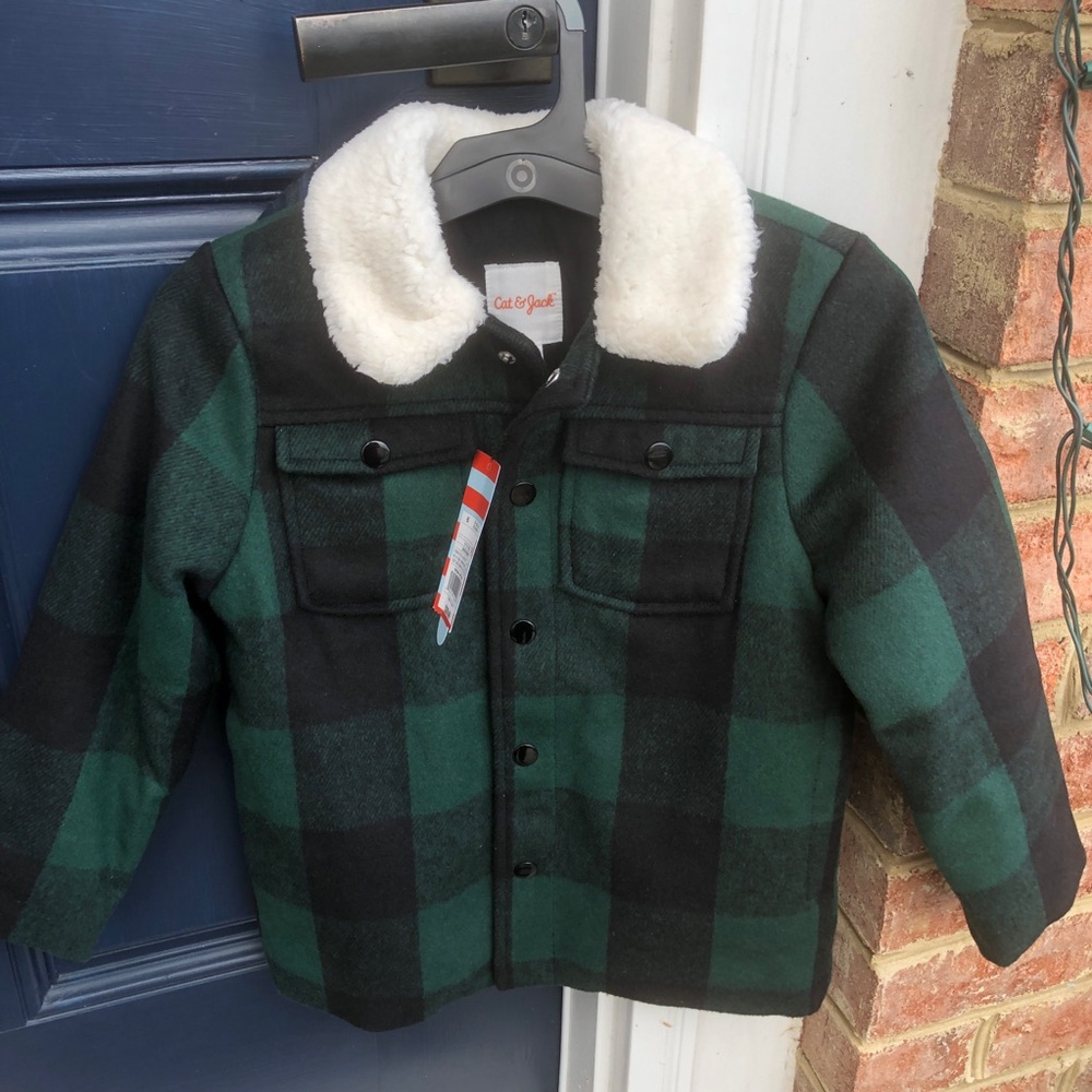 NWT Cat & Jack Buffalo Check Shacket